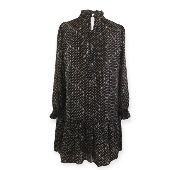 J. Crew Ruffle Tiered Mini Dress Black - Picture 4 of 7